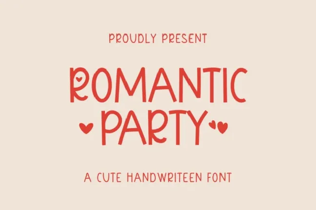 Romantic Party font