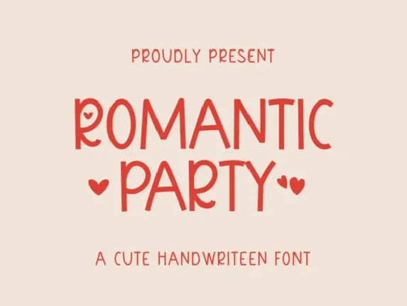 Romantic Party font