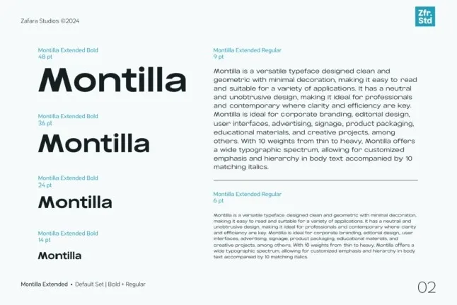 Montilla Extended font