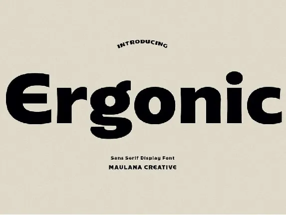 Ergonic font