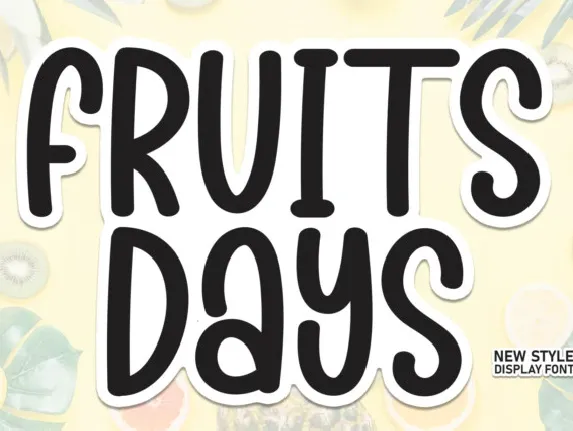 Fruits Days Display font