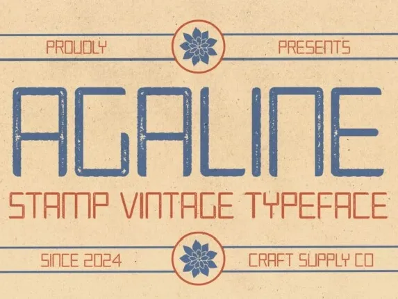 Agaline Stamp font