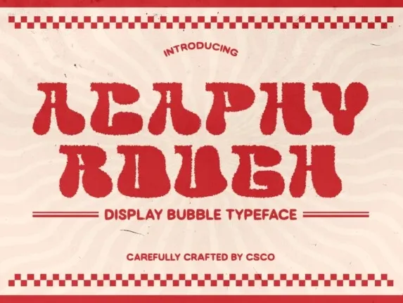 Acaphy Rough font