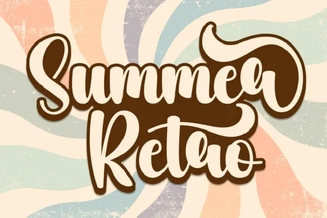 Summer Retro Script font