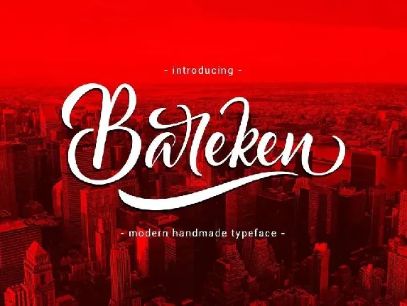 Bareken Script Free font