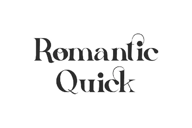 Romantic Quick Demo font