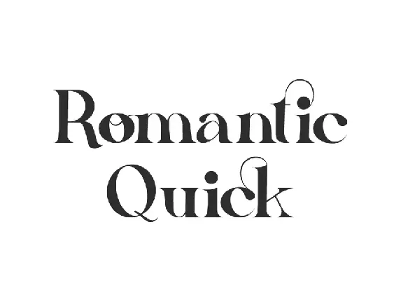 Romantic Quick Demo font