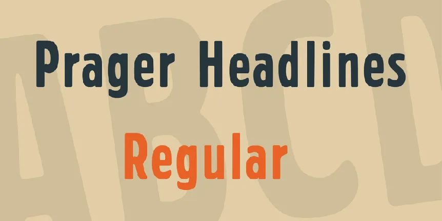 Prager Headlines font