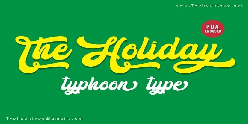 The Holiday font