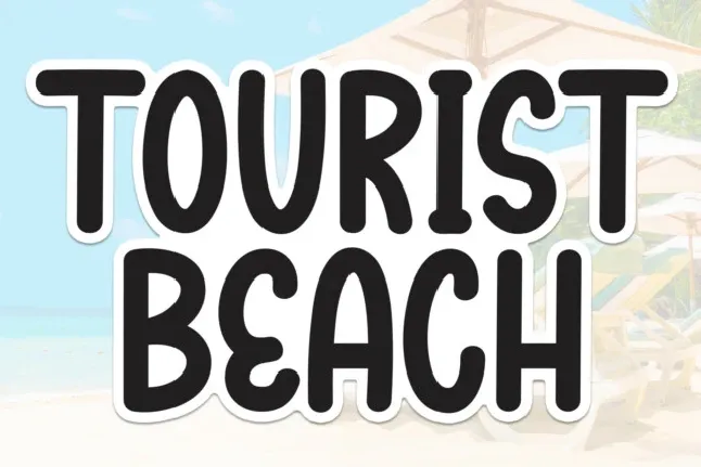 Tourist Beach Display font