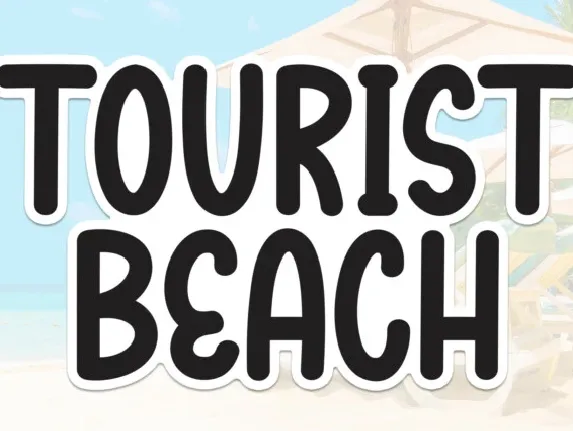 Tourist Beach Display font