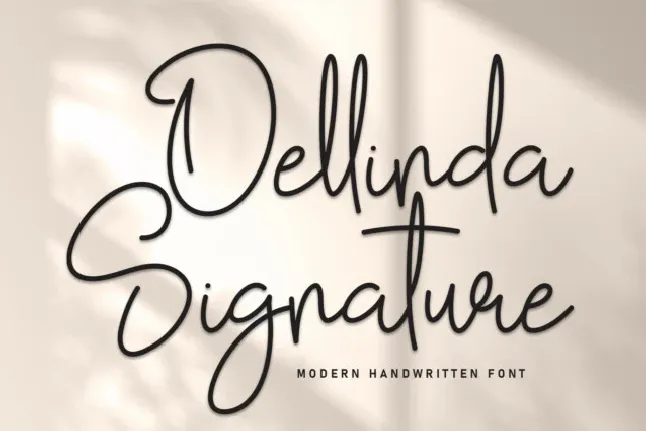 Dellinda Signature Script font