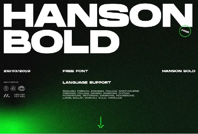 Hanson Bold font