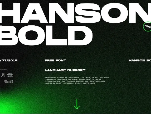 Hanson Bold font