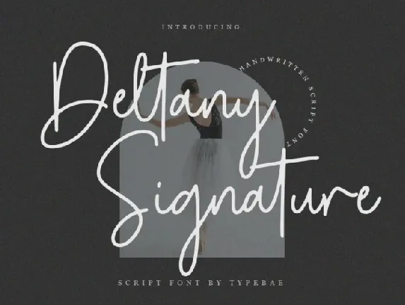 Deltany Signature font