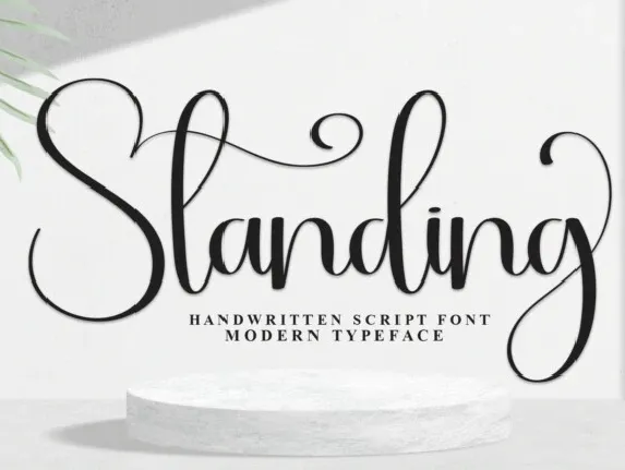 Standing Script font