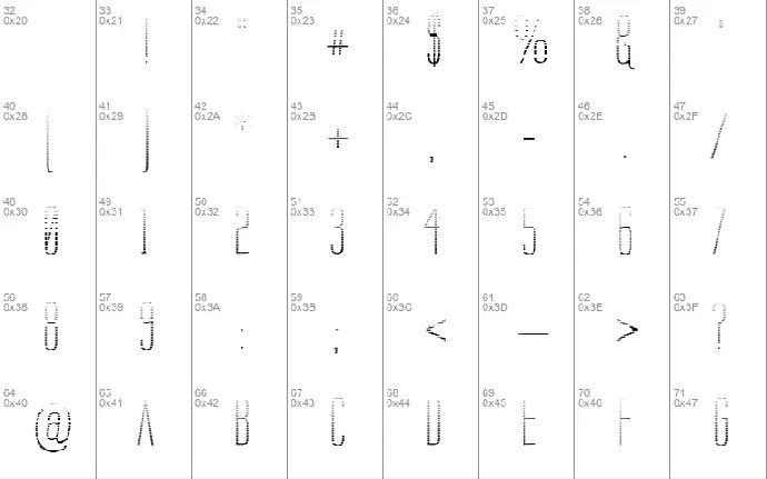 Labtop Graphed font