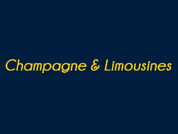 Champagne & Limousines font