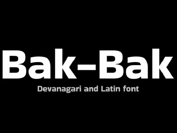 Bak-Bak font