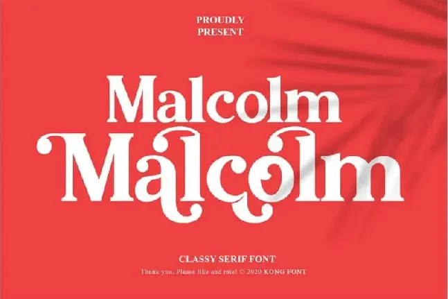 Malcolm Serif font