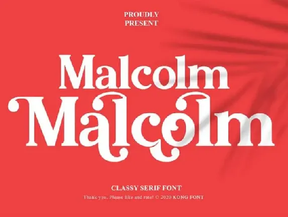 Malcolm Serif font