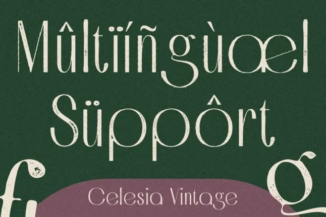 Celesia Vintage font