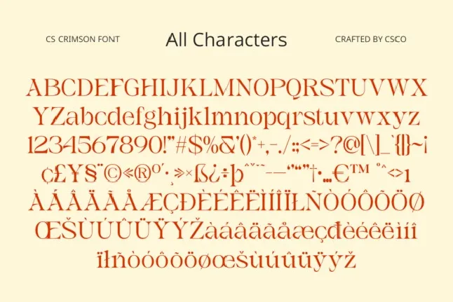 CS Crimson font