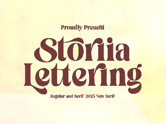 Storia Lettering font