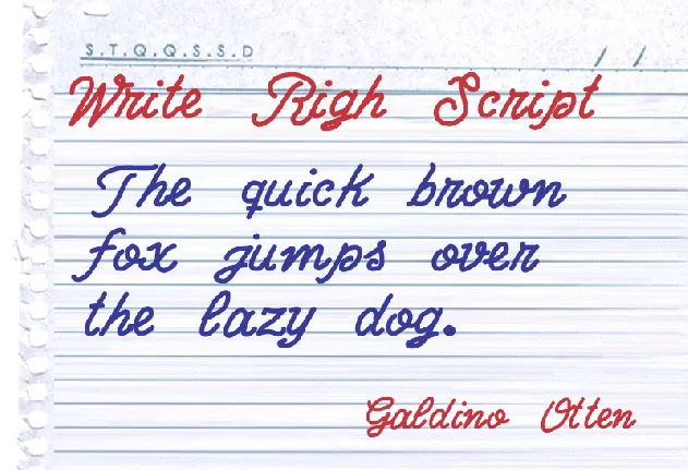 Write Righ Script font