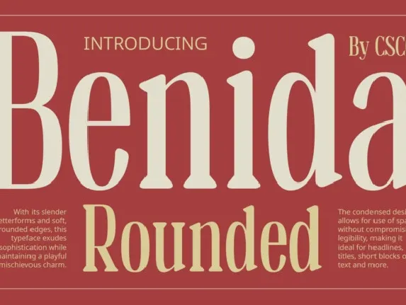 Benida Rounded font