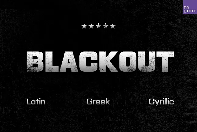 HU Blackout font