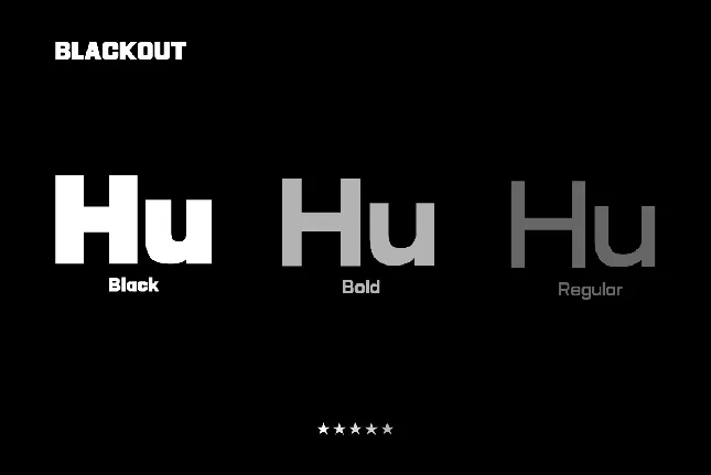 HU Blackout font