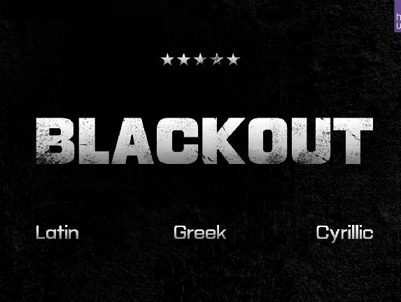 HU Blackout font