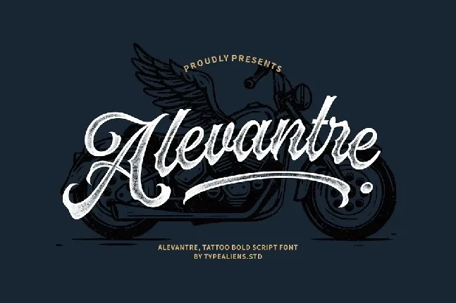 Alevantre Tattoo Bold Script font