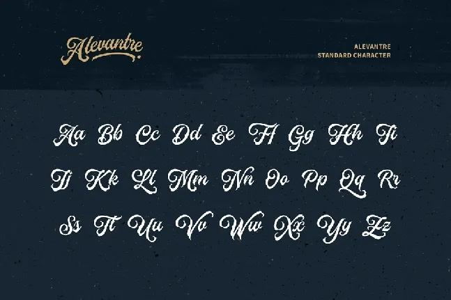 Alevantre Tattoo Bold Script font