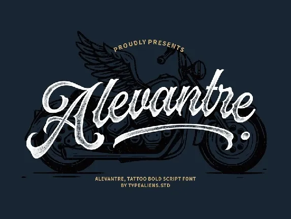 Alevantre Tattoo Bold Script font