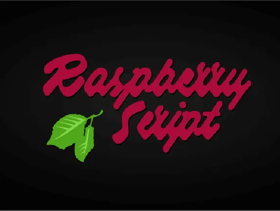 Raspberry Script font