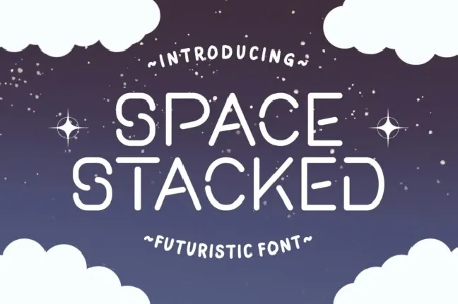 Space Stacked font