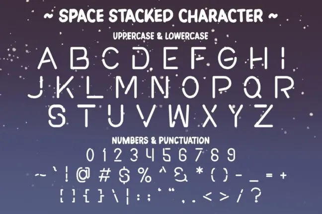 Space Stacked font