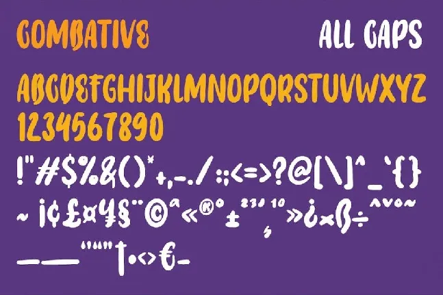 Combative font