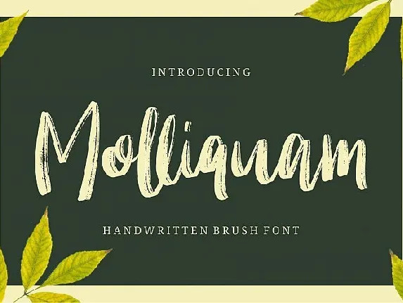 Molliquam Brush font