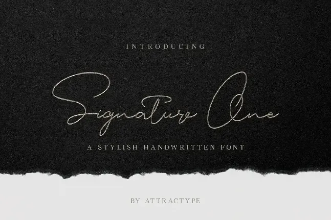 Signature One font