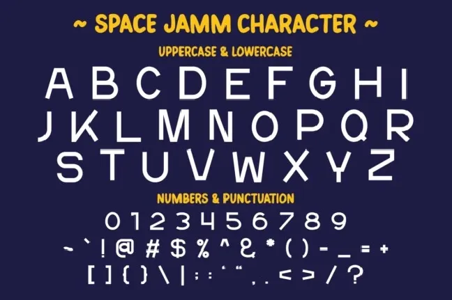 Space Jamm font