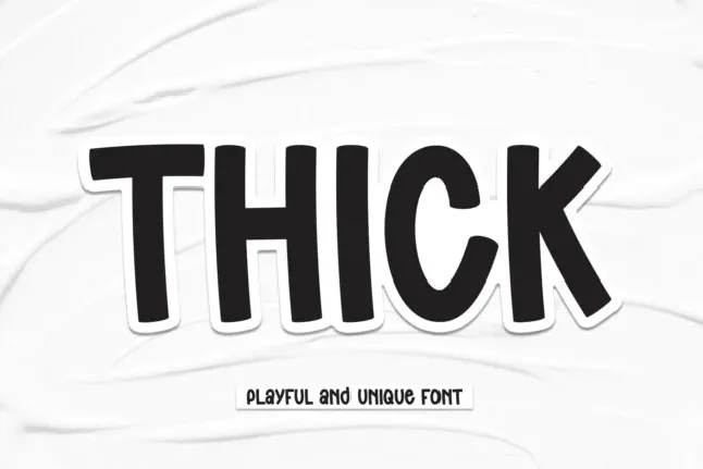 Thick Display font