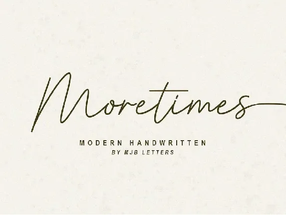 Moretimes font