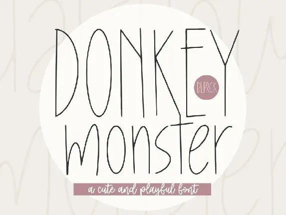 Donkey Monster font