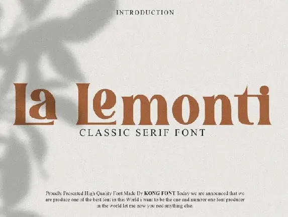 La Lemonti Serif font