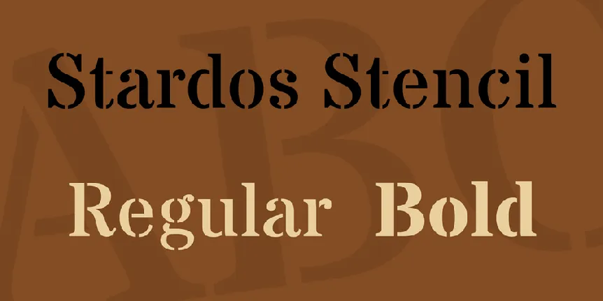 Stardos Stencil Family font