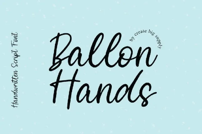 Ballon Hands font