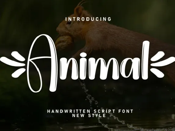 Animal Calligraphy font